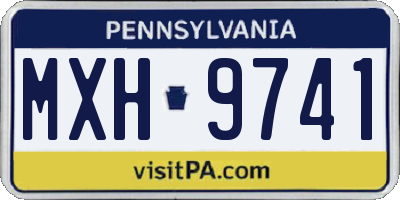 PA license plate MXH9741