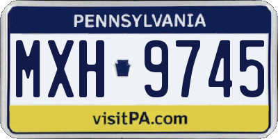 PA license plate MXH9745