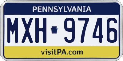 PA license plate MXH9746