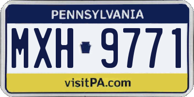 PA license plate MXH9771