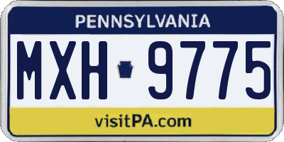 PA license plate MXH9775