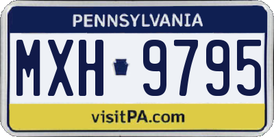 PA license plate MXH9795