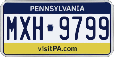 PA license plate MXH9799