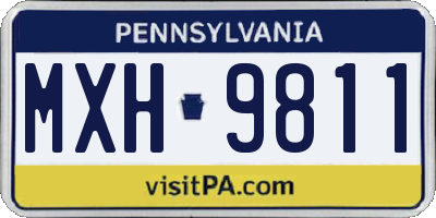 PA license plate MXH9811