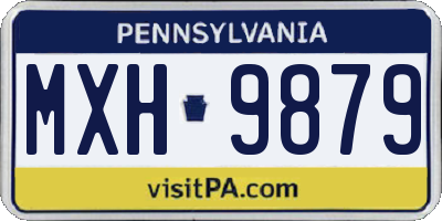 PA license plate MXH9879