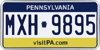PA license plate MXH9895
