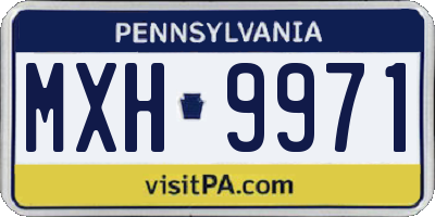 PA license plate MXH9971