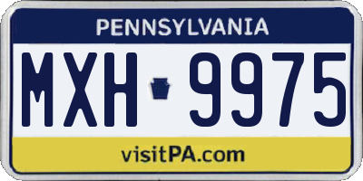 PA license plate MXH9975