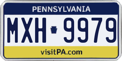 PA license plate MXH9979