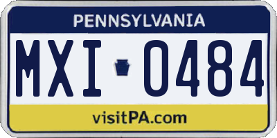 PA license plate MXI0484