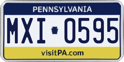PA license plate MXI0595