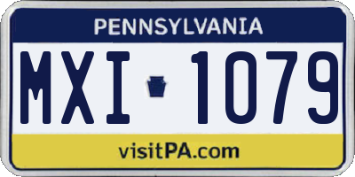 PA license plate MXI1079