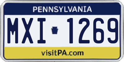 PA license plate MXI1269