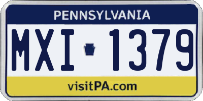 PA license plate MXI1379