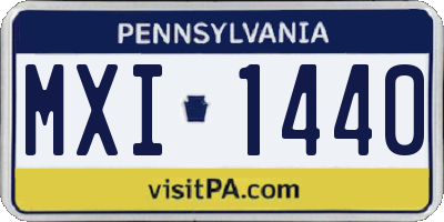 PA license plate MXI1440