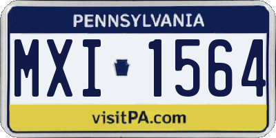 PA license plate MXI1564