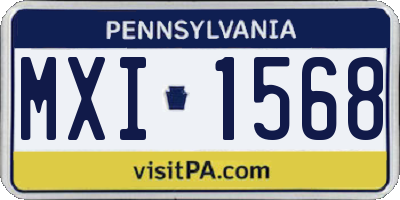 PA license plate MXI1568