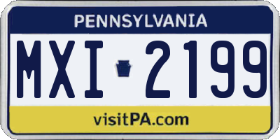 PA license plate MXI2199