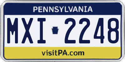 PA license plate MXI2248