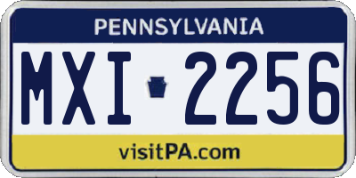 PA license plate MXI2256
