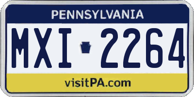 PA license plate MXI2264