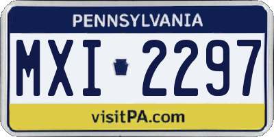 PA license plate MXI2297