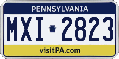 PA license plate MXI2823