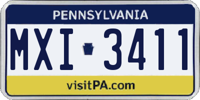 PA license plate MXI3411