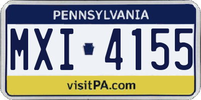 PA license plate MXI4155