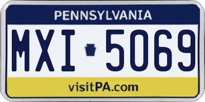 PA license plate MXI5069