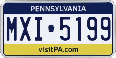 PA license plate MXI5199