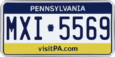 PA license plate MXI5569