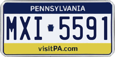 PA license plate MXI5591