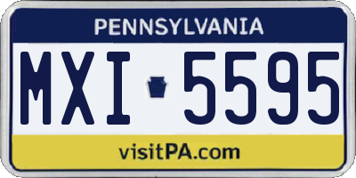 PA license plate MXI5595