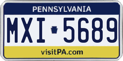 PA license plate MXI5689