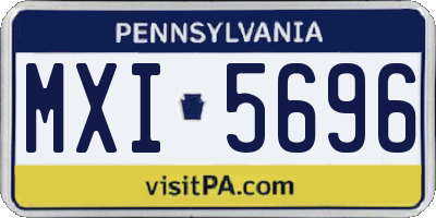 PA license plate MXI5696