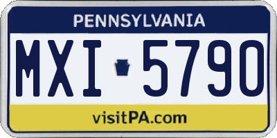 PA license plate MXI5790