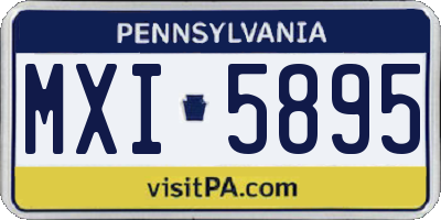 PA license plate MXI5895