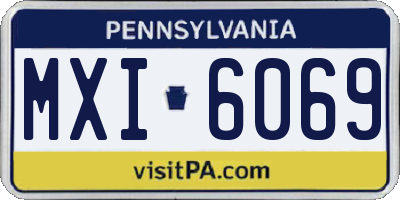 PA license plate MXI6069