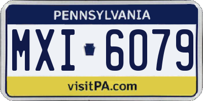 PA license plate MXI6079