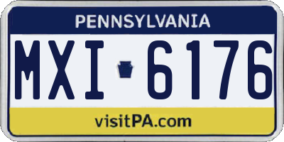 PA license plate MXI6176