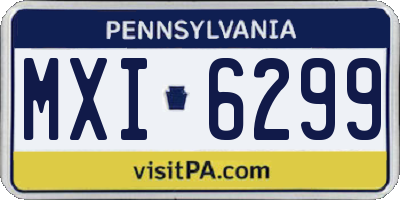PA license plate MXI6299