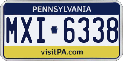 PA license plate MXI6338