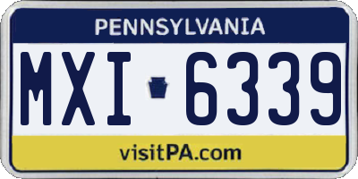 PA license plate MXI6339