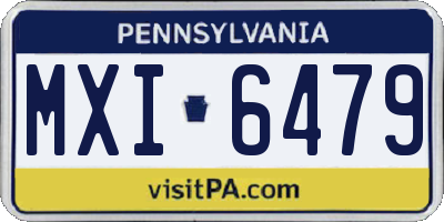 PA license plate MXI6479