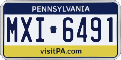 PA license plate MXI6491