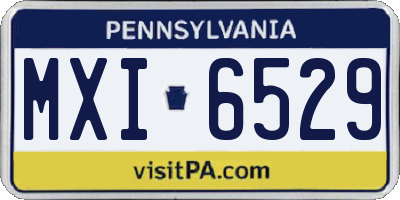 PA license plate MXI6529