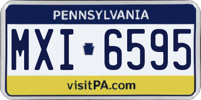 PA license plate MXI6595