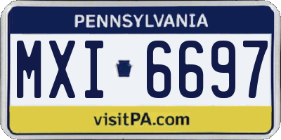PA license plate MXI6697