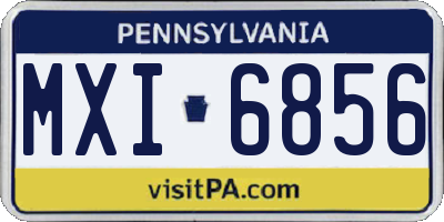 PA license plate MXI6856